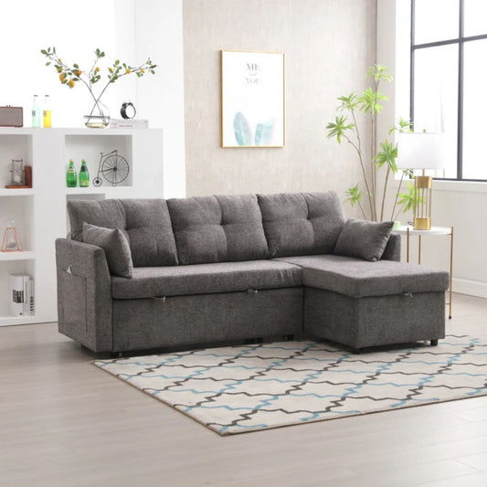 UNITED WE WIN-Furniture, modular L-shaped sofa, modular long sofa with reversible chaise lounge, Sofa bed, Sleeper sofa, modular sofa combination with storage seats.-海智集-Default-