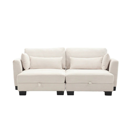 UNITED Modular Sectional Sofa L Shaped Modular Couch with Reversible Chaise Modular Sofa Sectional Couch with Storage Seats-海智集-Default-