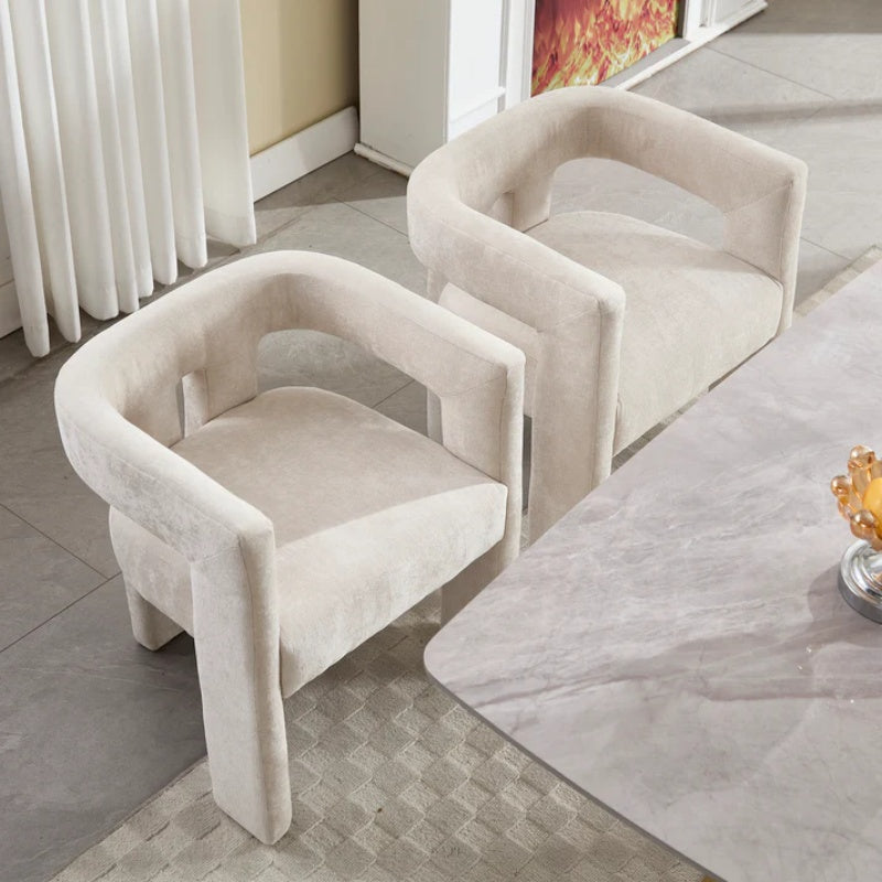 Campcraft Contemporary Designed Fabric Upholstered Accent/Dining Chair /Barrel Side Chairs Kitchen Armchair for Living Room 2PC/SET-海智集-Default-