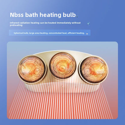 Lamp Warm Bathroom Heater Lighting Integrated Multifunctional Bathroom Heater No-Drill Wall-Mounted Wall Heater Wholesale-Kitchen & Bathroom-海智集-Three-Light Heating-Gold-