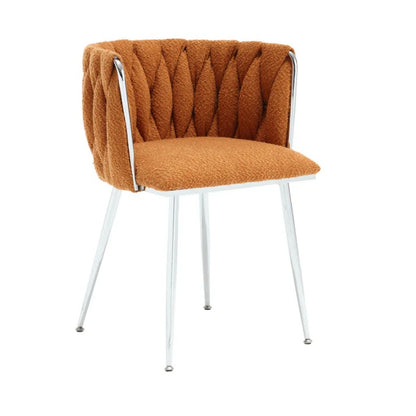 COOLMORE Leisure Dining Chairs Accent Chair Velvet Accent Lounge Chair With Metal Feet 2PC/SET-海智集-Default-