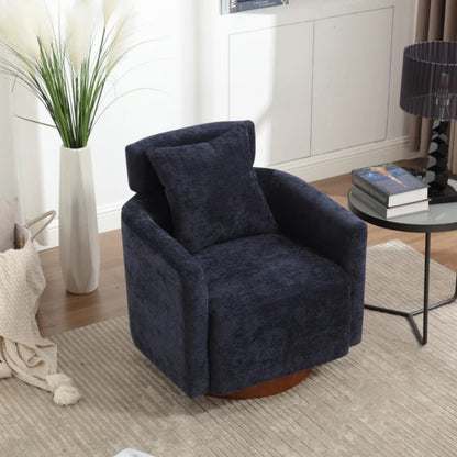 COOLMORE 360 degree rotation design, multi-gear adjustment backrest, soft and comfortable chenille fabric, ergonomic design of the living room chair-海智集-Default-
