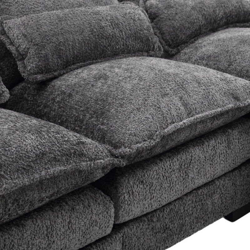 UNITED WE WIN Modern Large chenille Fabric U-Shape Sectional Sofa-海智集-Default-