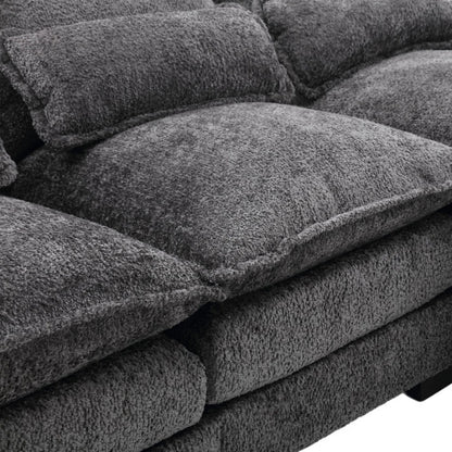 UNITED WE WIN Modern Large chenille Fabric U-Shape Sectional Sofa-海智集-Default-