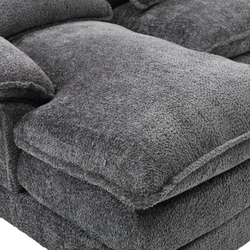 UNITED WE WIN Modern Large chenille Fabric U-Shape Sectional Sofa-海智集-Default-