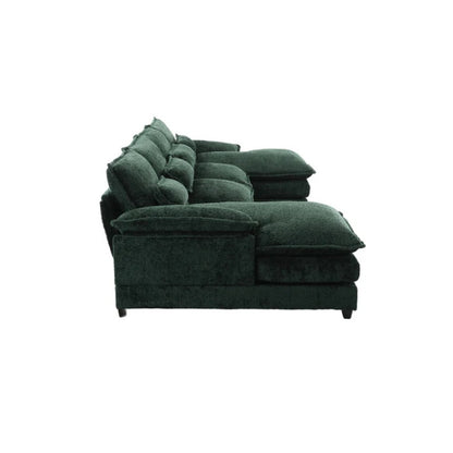 UNITED WE WIN Modern Large chenille Fabric U-Shape Sectional Sofa-海智集-Default-
