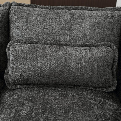 UNITED WE WIN Modern Large chenille Fabric U-Shape Sectional Sofa-海智集-Default-
