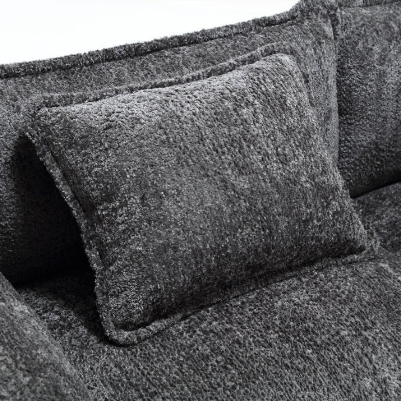 Modern Large boucle Fabric L-Shape Sectional Chenille fabric, movable pedals, detachable armrests, oversized three-seat Sofa-海智集-Default-