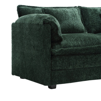 Modern Large L-Shape Sectional Chenille fabric, movable pedals, detachable armrests, oversized three-seat Sofa-海智集-Default-