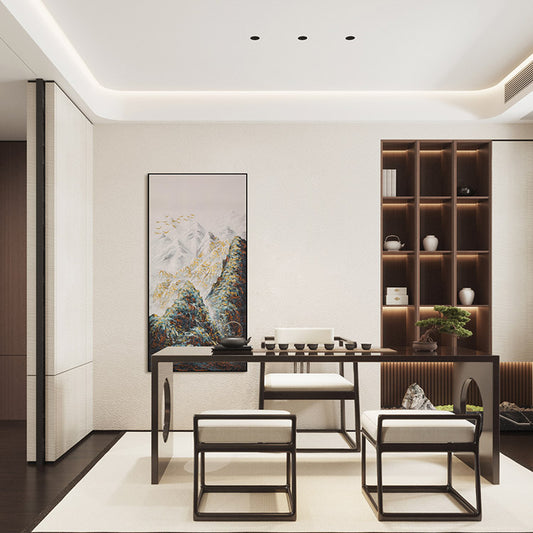 Decorative Art-Black mountains and flying birds-海智集-