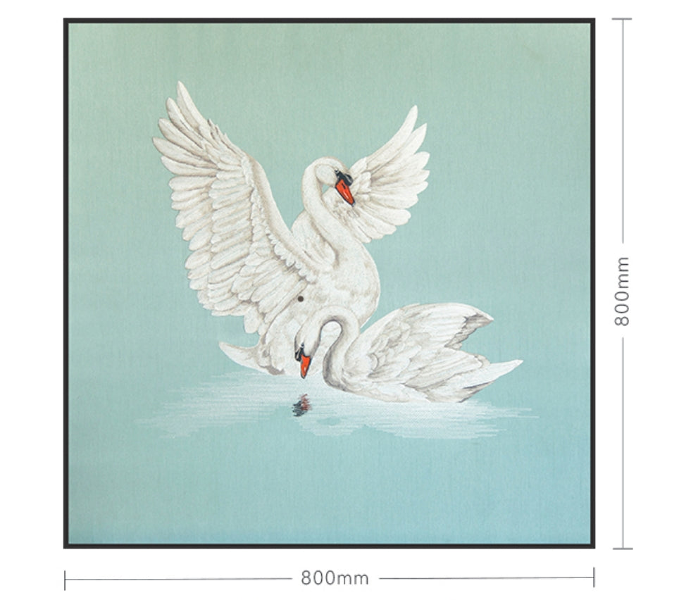 Commercial Suzhou Full Embroidery — framed, simulated silk, soft luster. Dual craftsmanship. Wholesale for decor firms, commercial use; home use too. Art decor for hotels, offices, residences.GorgeousFrolicking-海智集-