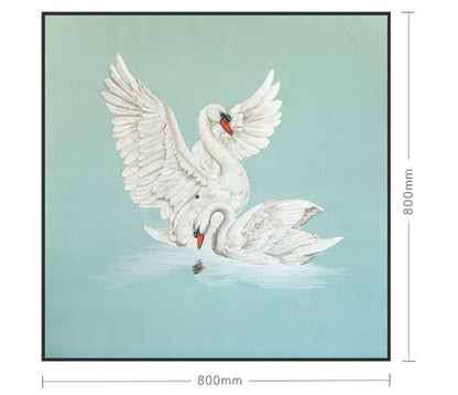 Commercial Suzhou Full Embroidery — framed, simulated silk, soft luster. Dual craftsmanship. Wholesale for decor firms, commercial use; home use too. Art decor for hotels, offices, residences.GorgeousFrolicking-海智集-