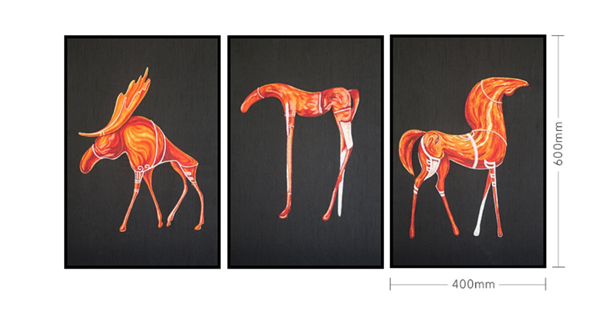 Commercial Suzhou Full Embroidery — framed, simulated silk, soft luster. Dual craftsmanship. Wholesale for decor firms, commercial use; home use too. Art decor for hotels, offices, residences.GorgeousWatching Horses-海智集-