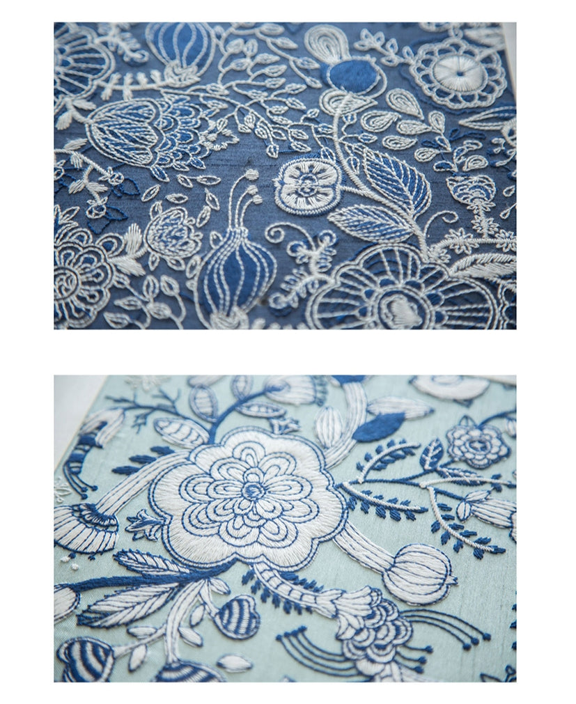 Commercial Suzhou Full Embroidery — framed, simulated silk, soft luster. Dual craftsmanship. Wholesale for decor firms, commercial use; home use too. Art decor for hotels, offices, residences.GorgeousBlues-海智集-