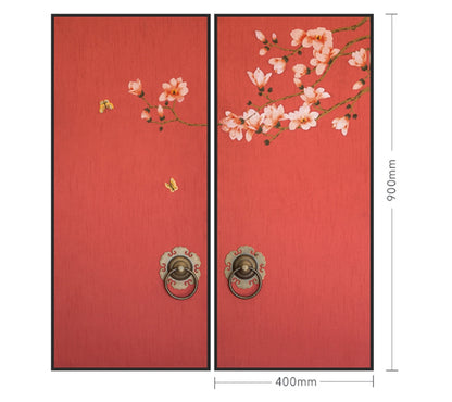 Commercial Suzhou Full Embroidery — framed, simulated silk, soft luster. Dual craftsmanship. Wholesale for decor firms, commercial use; home use too. Art decor for hotels, offices, residences.GorgeousRed Courtyards with Jade StepsⅠ-海智集-