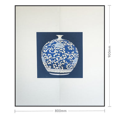 Commercial Suzhou Full Embroidery — framed, simulated silk, soft luster. Dual craftsmanship. Wholesale for decor firms, commercial use; home use too. Art decor for hotels, offices, residences.GorgeousInk - wash Blue - and - WhiteⅡ-海智集-