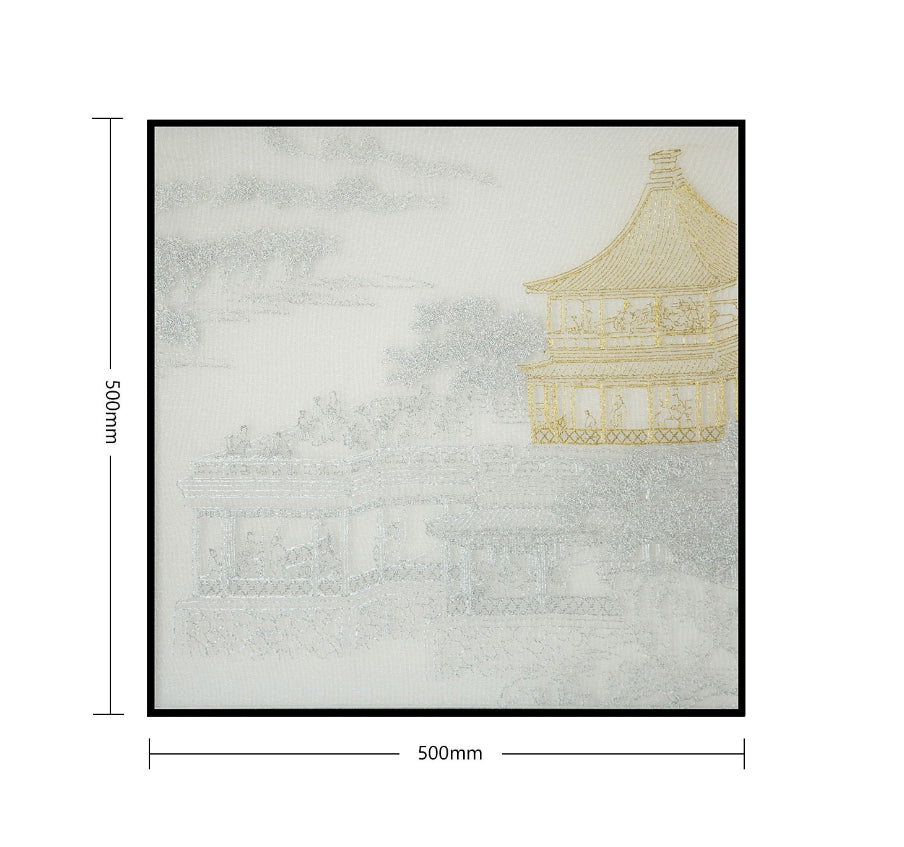 Bulk Order for Suzhou 3D Full-Embroidery Wall Art Featuring core 3D full-embroidery, high-quality materials & commercial standards. Ideal for hotel chains, enterprise groups, etc., for unified interior upgrades.Pavilion One of Pavilions and Towers-海智集-