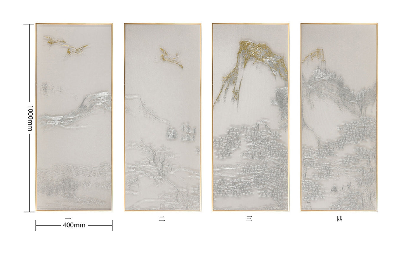 Bulk Order for Suzhou 3D Full-Embroidery Wall Art Featuring core 3D full-embroidery, high-quality materials & commercial standards. Ideal for hotel chains, enterprise groups, etc., for unified interior upgrades.Scenery of Pavilions and Towers-海智集-
