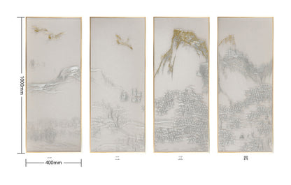 Bulk Order for Suzhou 3D Full-Embroidery Wall Art Featuring core 3D full-embroidery, high-quality materials & commercial standards. Ideal for hotel chains, enterprise groups, etc., for unified interior upgrades.Scenery of Pavilions and Towers-海智集-
