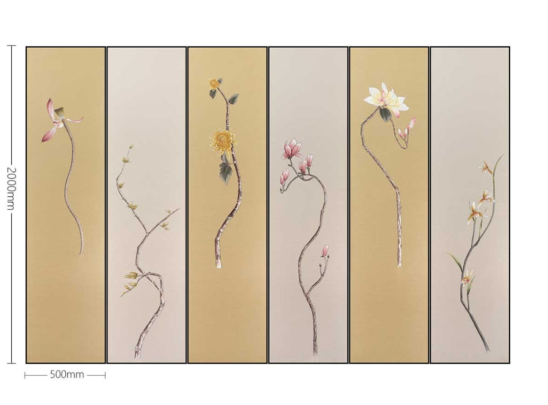 Bulk Order for Suzhou 3D Full-Embroidery Wall Art Featuring core 3D full-embroidery, high-quality materials & commercial standards. Ideal for hotel chains, enterprise groups, etc., for unified interior upgrades.Six - panel Autumn Charm Picture-海智集-