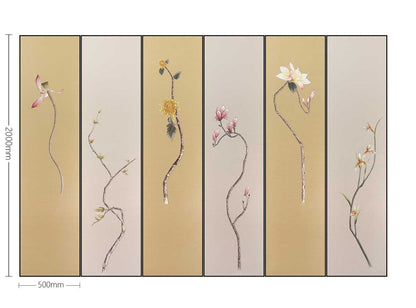 Bulk Order for Suzhou 3D Full-Embroidery Wall Art Featuring core 3D full-embroidery, high-quality materials & commercial standards. Ideal for hotel chains, enterprise groups, etc., for unified interior upgrades.Six - panel Autumn Charm Picture-海智集-