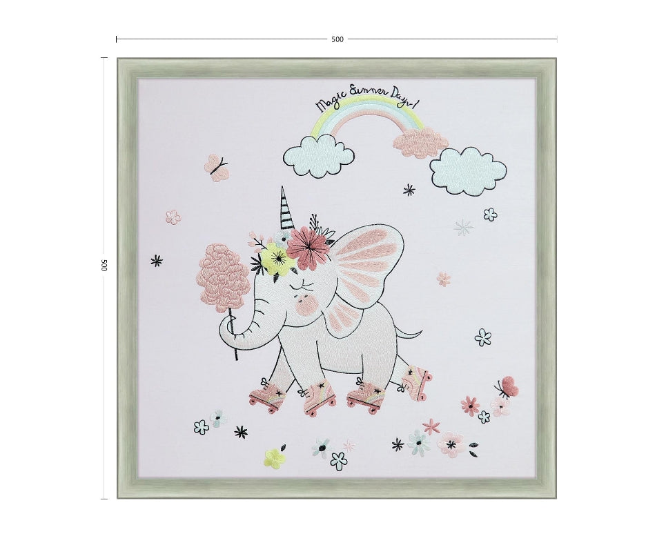Bulk Order for Suzhou 3D Full-Embroidery Wall Art Featuring core 3D full-embroidery, high-quality materials & commercial standards. Ideal for hotel chains, enterprise groups, etc., for unified interior upgradesPink Elephant-海智集-