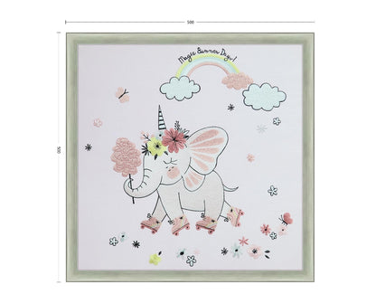 Bulk Order for Suzhou 3D Full-Embroidery Wall Art Featuring core 3D full-embroidery, high-quality materials & commercial standards. Ideal for hotel chains, enterprise groups, etc., for unified interior upgradesPink Elephant-海智集-