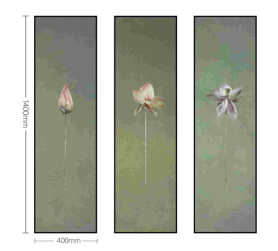 Bulk Order for Suzhou 3D Full-Embroidery Wall Art Featuring core 3D full-embroidery, high-quality materials & commercial standards. Ideal for hotel chains, enterprise groups, etc., for unified interior upgrades.Triple - panel Lotus Picture-海智集-
