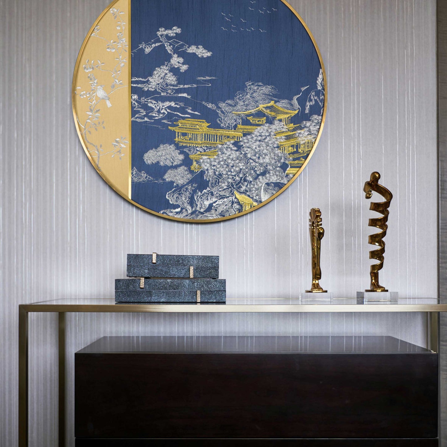 Bulk Order for Suzhou 3D Full-Embroidery Wall Art Featuring core 3D full-embroidery, high-quality materials & commercial standards. Ideal for hotel chains, enterprise groups, etc., for unified interior upgradesRaceSnow - bound Penglai Two-海智集-