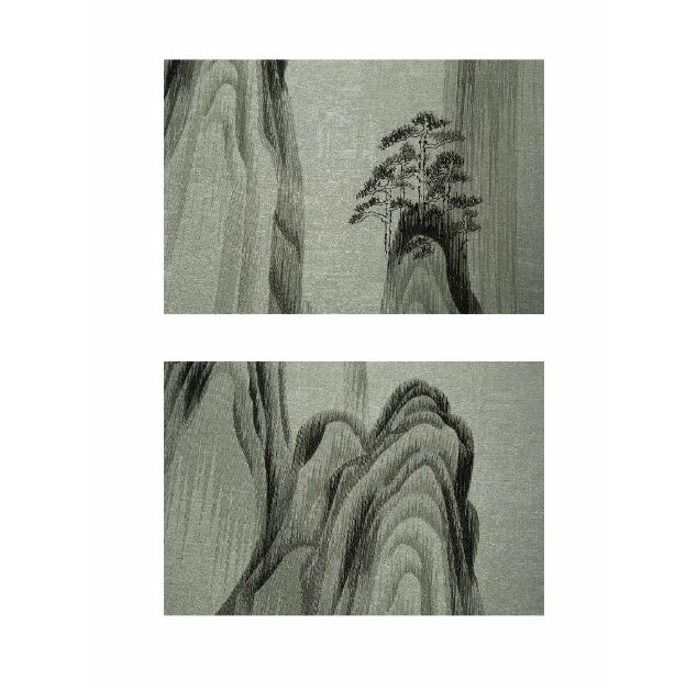 High-End Embroidery Decorative Painting - Suzhou Embroidery with Silk Full-Embroidery Craftsmanship | Commercial Space Soft Decoration Wall Hanging | Bulk Purchases Available with Customizable Patterns and Sizes.Gazing at Mountains and Seas-海智集-