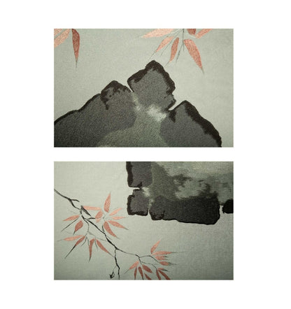 High-End Embroidery Decorative Painting - Suzhou Embroidery with Silk Full-Embroidery Craftsmanship | Commercial Space Soft Decoration Wall Hanging | Bulk Purchases Available with Customizable Patterns and Sizes.Autumn Entering Cloudy Mountains-海智集-