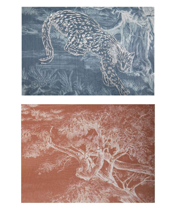 High-End Embroidery Decorative Painting - Suzhou Embroidery with Silk Full-Embroidery Craftsmanship | Commercial Space Soft Decoration Wall Hanging | Bulk Purchases Available with Customizable Patterns and Sizes.Leopard in Prosperous Forest-海智集-