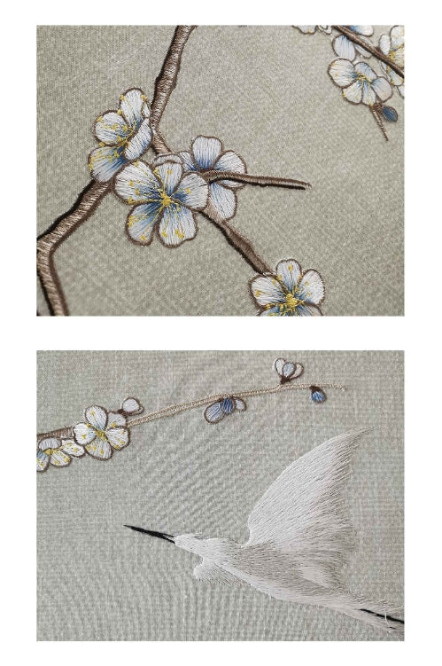 High-End Embroidery Decorative Painting - Suzhou Embroidery with Silk Full-Embroidery Craftsmanship | Commercial Space Soft Decoration Wall Hanging | Bulk Purchases Available with Customizable Patterns and Sizes.Peach Blossoms for a Thousand Miles-海智集-