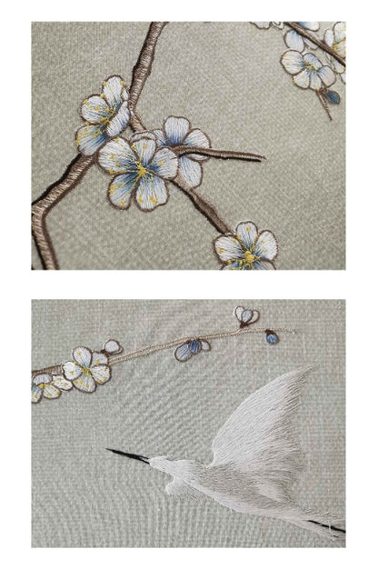 High-End Embroidery Decorative Painting - Suzhou Embroidery with Silk Full-Embroidery Craftsmanship | Commercial Space Soft Decoration Wall Hanging | Bulk Purchases Available with Customizable Patterns and Sizes.Peach Blossoms for a Thousand Miles-海智集-