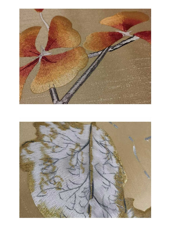 High-End Embroidery Decorative Painting - Suzhou Embroidery with Silk Full-Embroidery Craftsmanship | Commercial Space Soft Decoration Wall Hanging | Bulk Purchases Available with Customizable Patterns and Sizes.A Branch of Splendid Beauty-海智集-