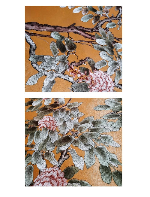 High-End Embroidery Decorative Painting - Suzhou Embroidery with Silk Full-Embroidery Craftsmanship | Commercial Space Soft Decoration Wall Hanging | Bulk Purchases Available with Customizable Patterns and Sizes.New Flowers on the Tree-海智集-