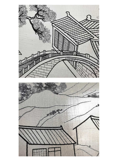 High-End Embroidery Decorative Painting - Suzhou Embroidery with Silk Full-Embroidery Craftsmanship | Commercial Space Soft Decoration Wall Hanging | Bulk Purchases Available with Customizable Patterns and Sizes.Peaceful and Prosperous Era-海智集-