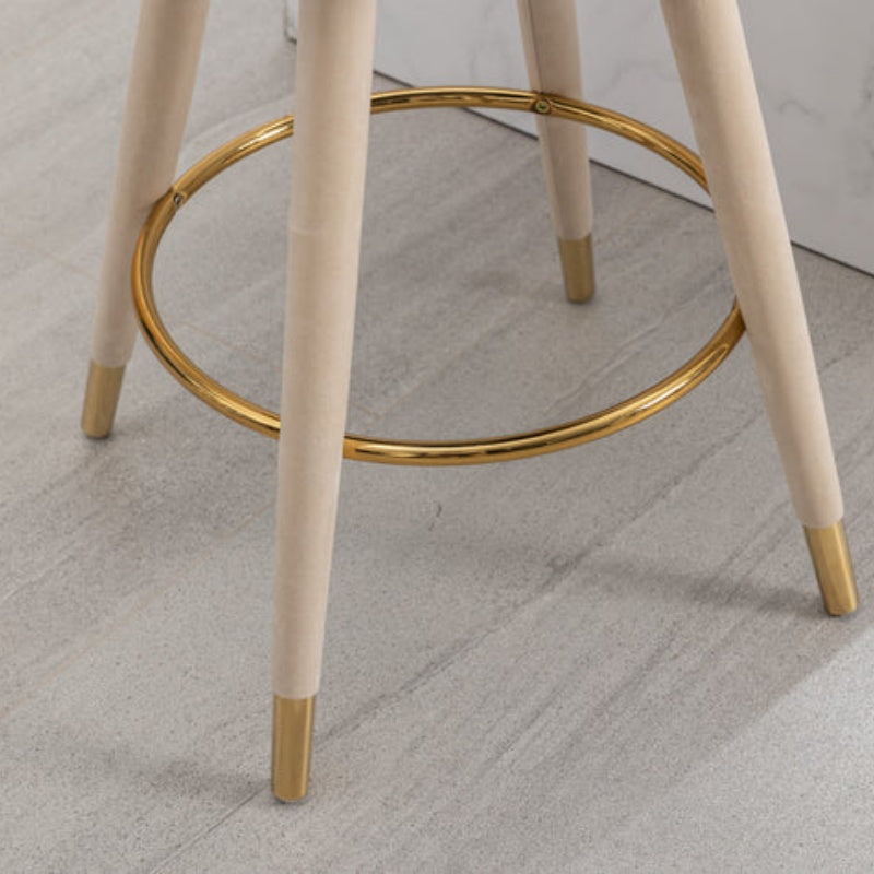 COOLMORE Counter Height Bar Stools Set of 2 for Kitchen Counter Solid Wood Legs with a fixed height of 360 degrees-海智集-Default-
