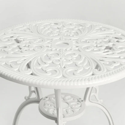 Best Choice Products 3-Piece Outdoor Rust-Resistant Cast Aluminum Patio Bistro Set white-海智集-Default-