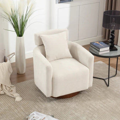 COOLMORE 360 degree rotation design, multi-gear adjustment backrest, soft and comfortable chenille fabric, ergonomic design of the living room chair-海智集-Default-