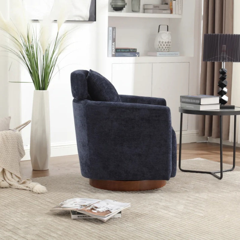 COOLMORE 360 degree rotation design, multi-gear adjustment backrest, soft and comfortable chenille fabric, ergonomic design of the living room chair-海智集-Default-