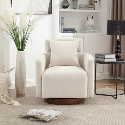COOLMORE 360 degree rotation design, multi-gear adjustment backrest, soft and comfortable chenille fabric, ergonomic design of the living room chair-海智集-Default-