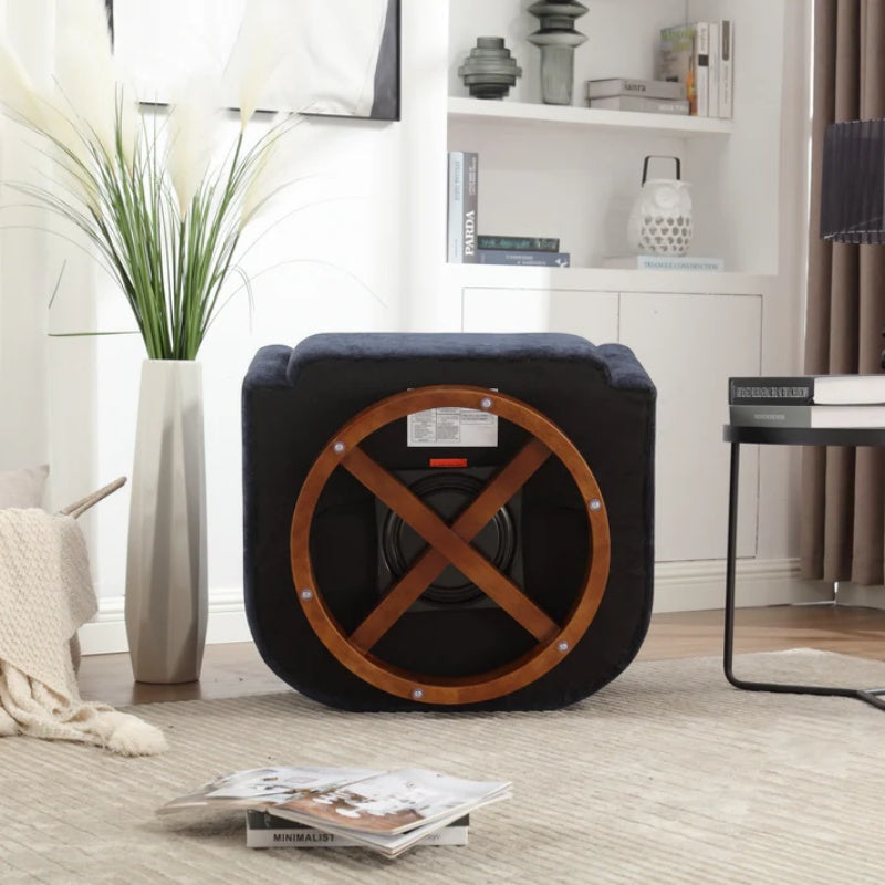 COOLMORE 360 degree rotation design, multi-gear adjustment backrest, soft and comfortable chenille fabric, ergonomic design of the living room chair-海智集-Default-