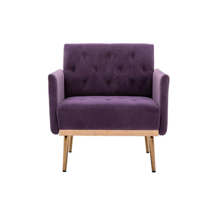 COOLMORE Accent Chair ,leisure single sofa with Rose Golden feet-海智集-Default-