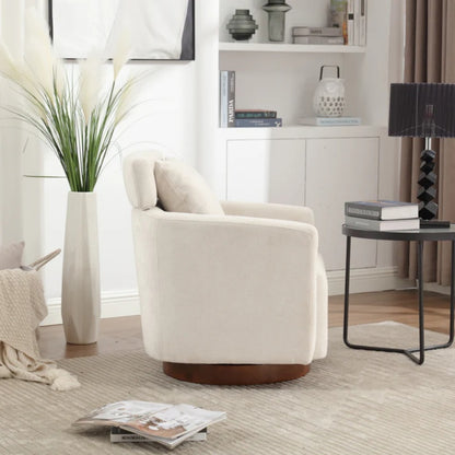 COOLMORE 360 degree rotation design, multi-gear adjustment backrest, soft and comfortable chenille fabric, ergonomic design of the living room chair-海智集-Default-