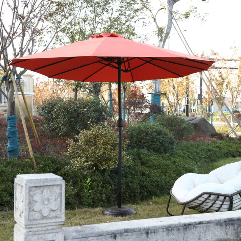 14.8 Ft Double Sided Outdoor Umbrella Rectangular Large with Crank ( Orange )(No Base)-海智集-Default-