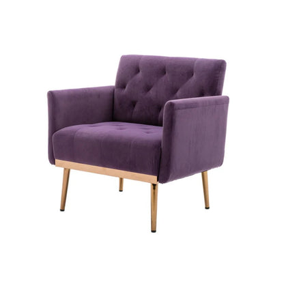 COOLMORE Accent Chair ,leisure single sofa with Rose Golden feet-海智集-Default-