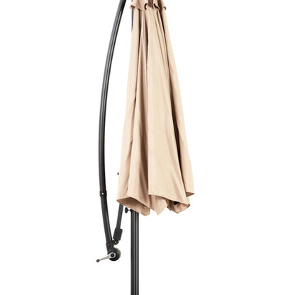 Best Choice Products 10ft Offset Hanging Market Patio Umbrella w/Easy Tilt Adjustment, Polyester Shade, 8 Ribs for Backyard, Poolside - ( khaki )(No Base)-海智集-Default-