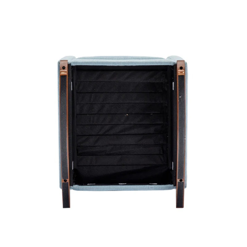 High Back Rocking Chair Nursery Chair .Comfortable Rocker Fabric Padded Seat .Modern High Back Armchair-海智集-Default-