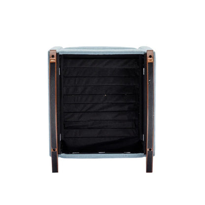 High Back Rocking Chair Nursery Chair .Comfortable Rocker Fabric Padded Seat .Modern High Back Armchair-海智集-Default-